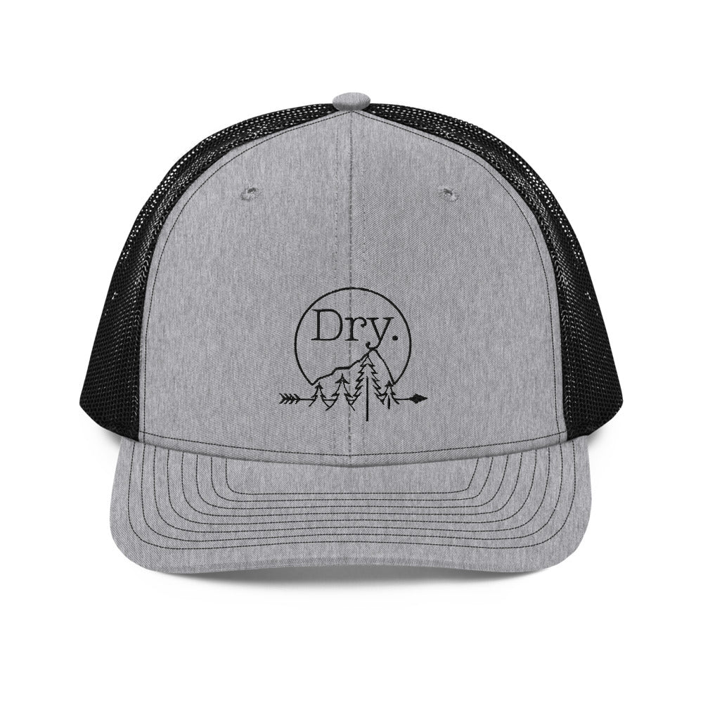 Dry. Mountain Scene Trucker Cap (Grey/Black)