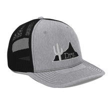 Load image into Gallery viewer, Dry. Desert Logo Trucker Cap (Grey/Black)
